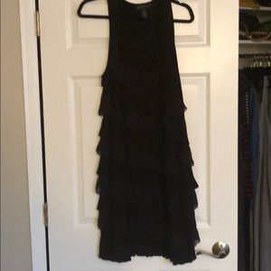 Black tiered ruffle dress